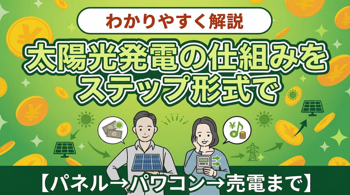 太陽光発電の仕組みをわかりやすく解説するアイキャッチ画像