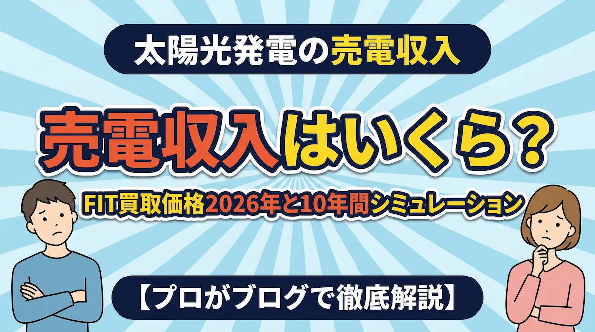 太陽光発電の売電収入シミュレーション2026年版のアイキャッチ画像