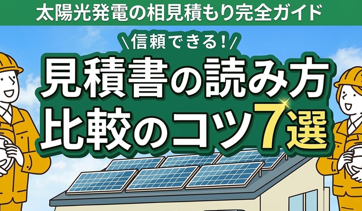 太陽光発電の見積もりを複数社で比較検討する様子