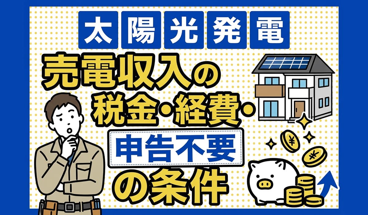 太陽光発電の確定申告が不要な条件一覧